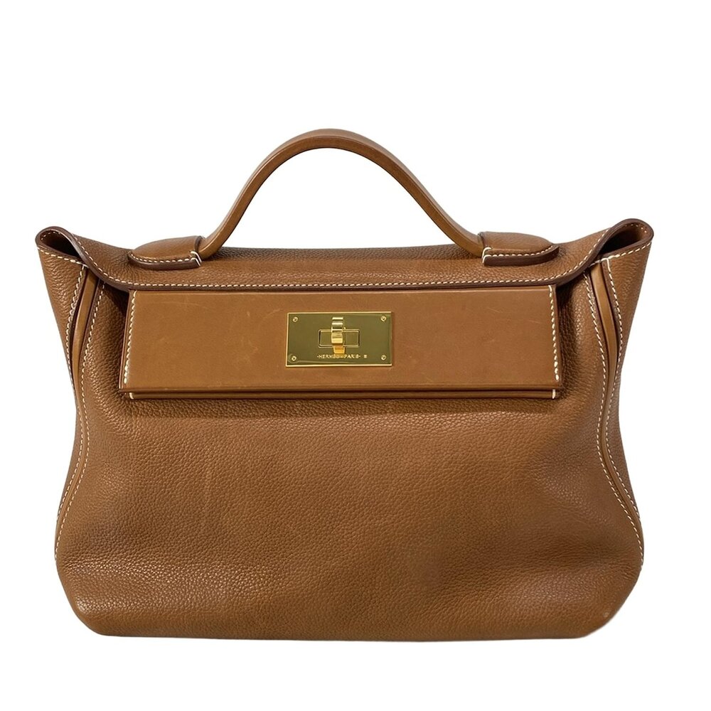 Hermès Sac 24/24 Van Cattle29 Handbag Togo Veau Swift